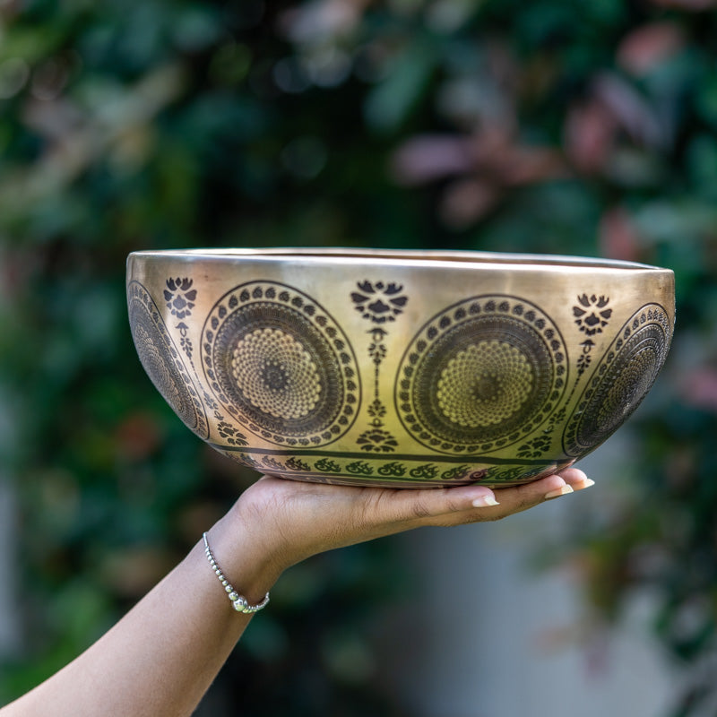 Lotus Cosmos Tibetan Singing Bowl for sound therapy.