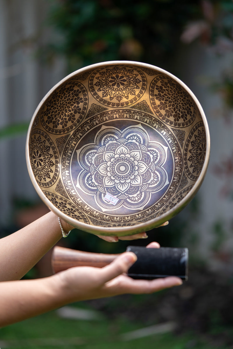 Lotus Cosmos Tibetan Singing Bowl for sound therapy.