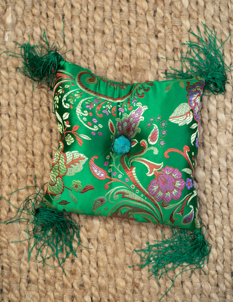 Green Square Cushion