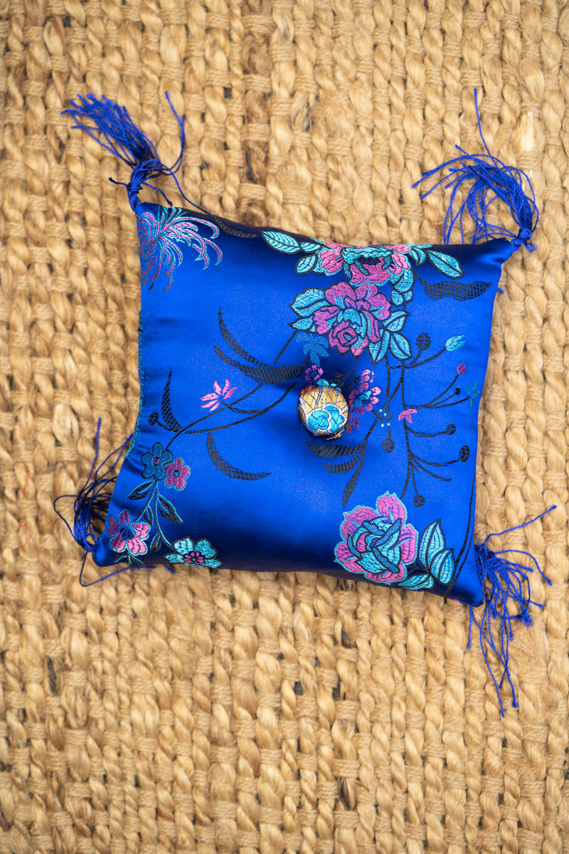 Dark Blue Square Cushion - Handmade Cushion