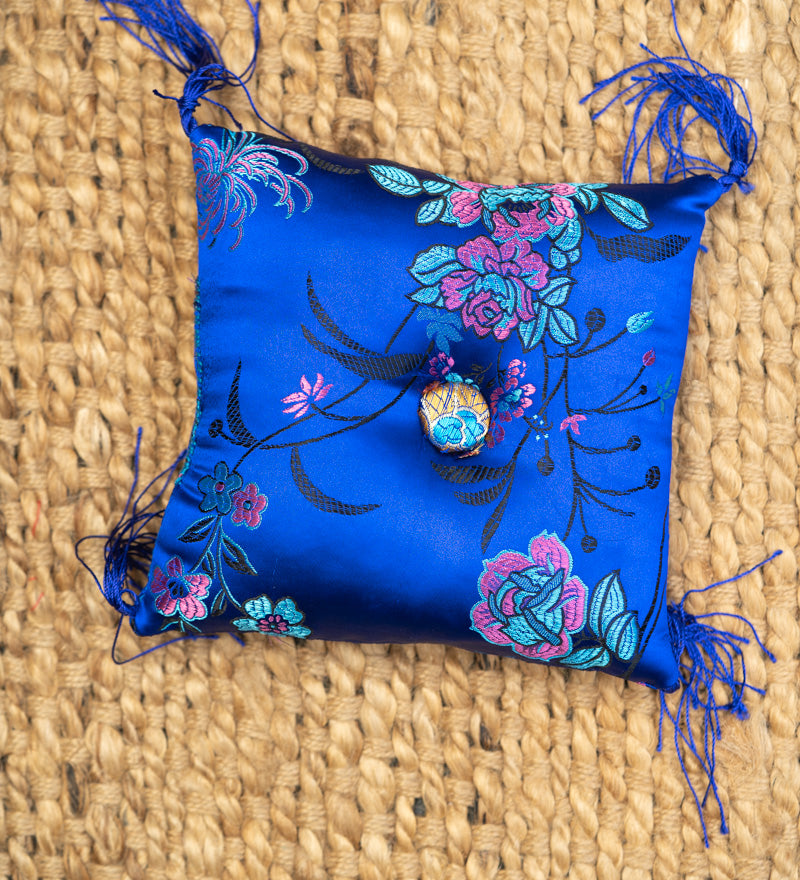 Dark Blue Square Cushion - Handmade Cushion