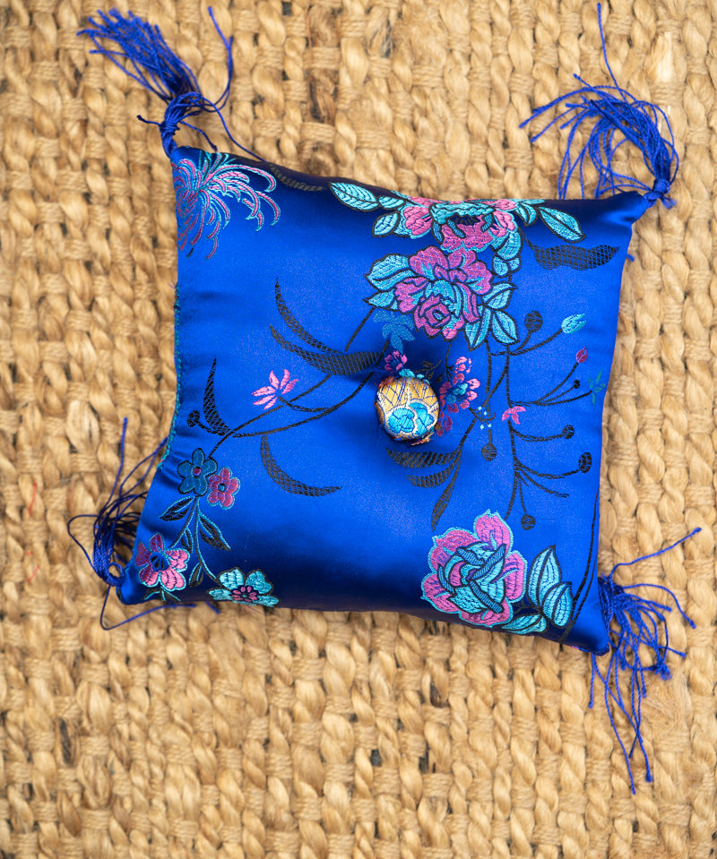 Dark Blue Square Cushion - Handmade Cushion