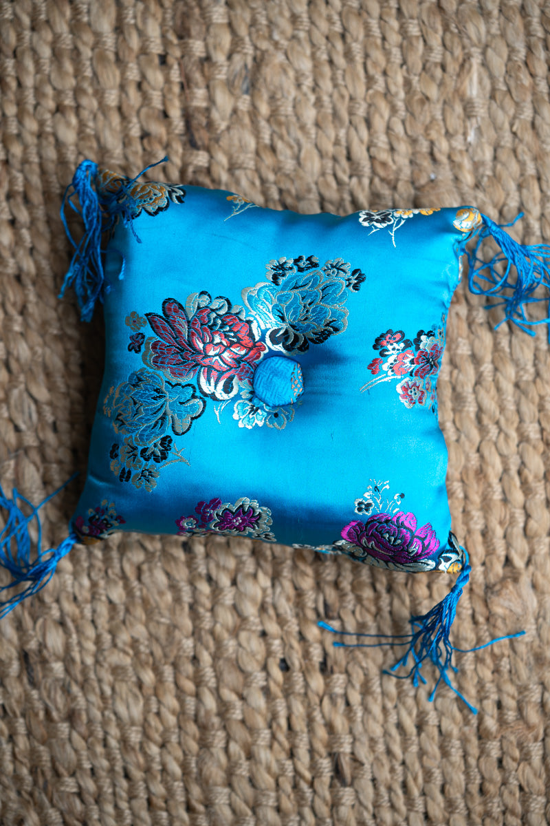 Aqua Blue Square Cushion - Himalayas Shop