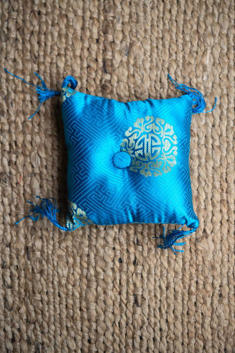 Aqua Blue Square Cushion - Shop Now