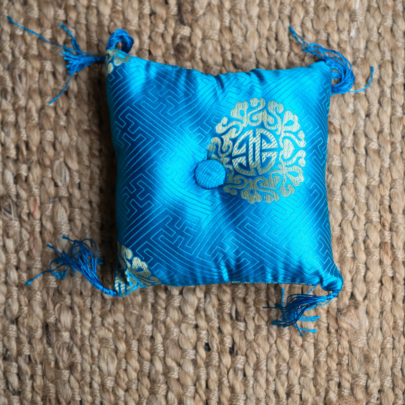 Aqua Blue Square Cushion - Shop Now