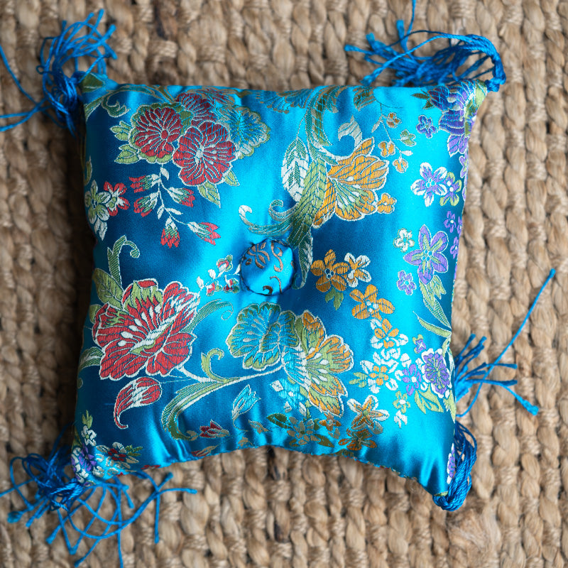 Aqua Blue Square Cushion - Shop Now