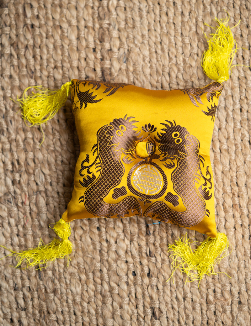 Yellow Square Cushion - Himalayas Shop