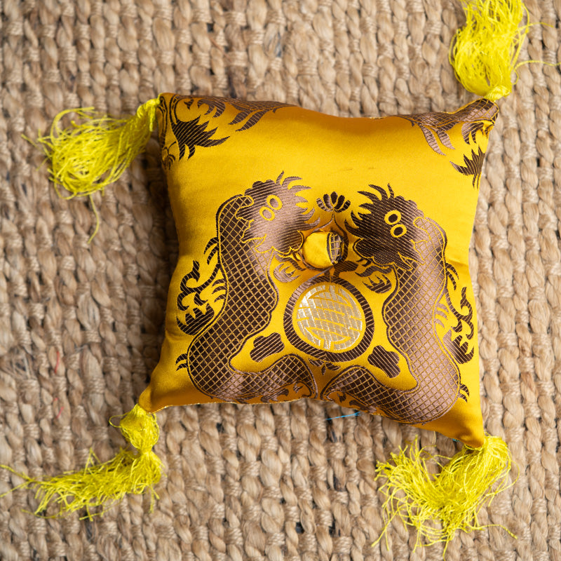 Yellow Square Cushion - Himalayas Shop