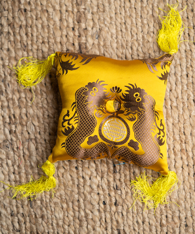 Yellow Square Cushion - Himalayas Shop