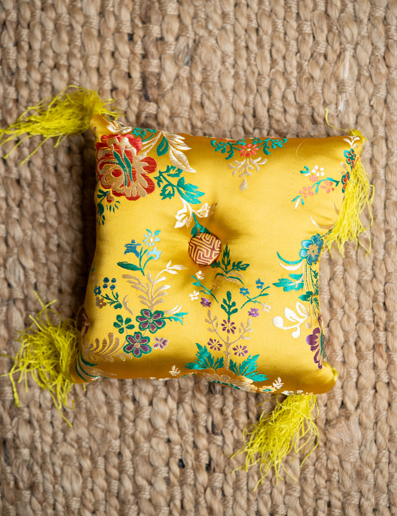 Yellow Square Cushion - Himalayas Shop