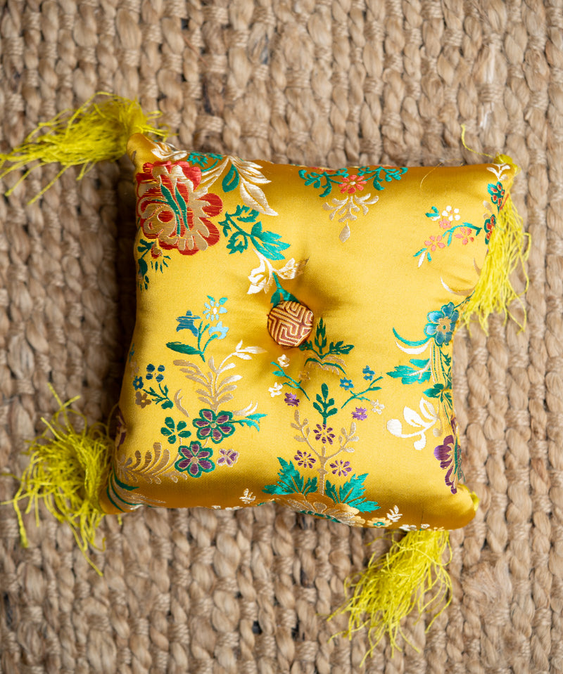 Yellow Square Cushion - Himalayas Shop