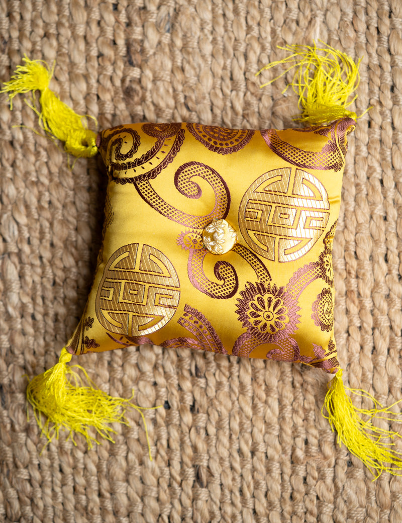 Yellow Square Cushion - Himalayas Shop