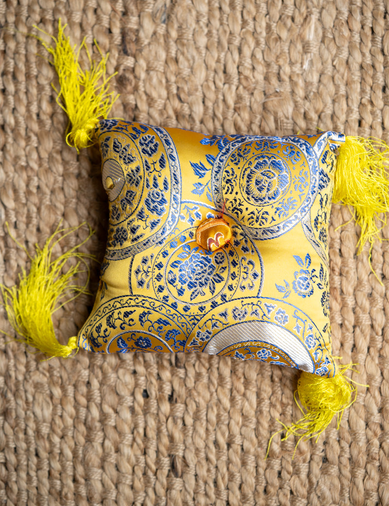 Yellow Square Cushion - Himalayas Shop