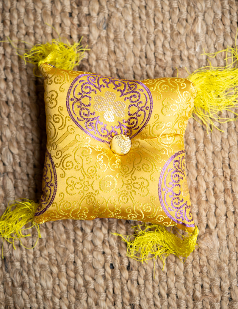 Yellow Square Cushion - Himalayas Shop