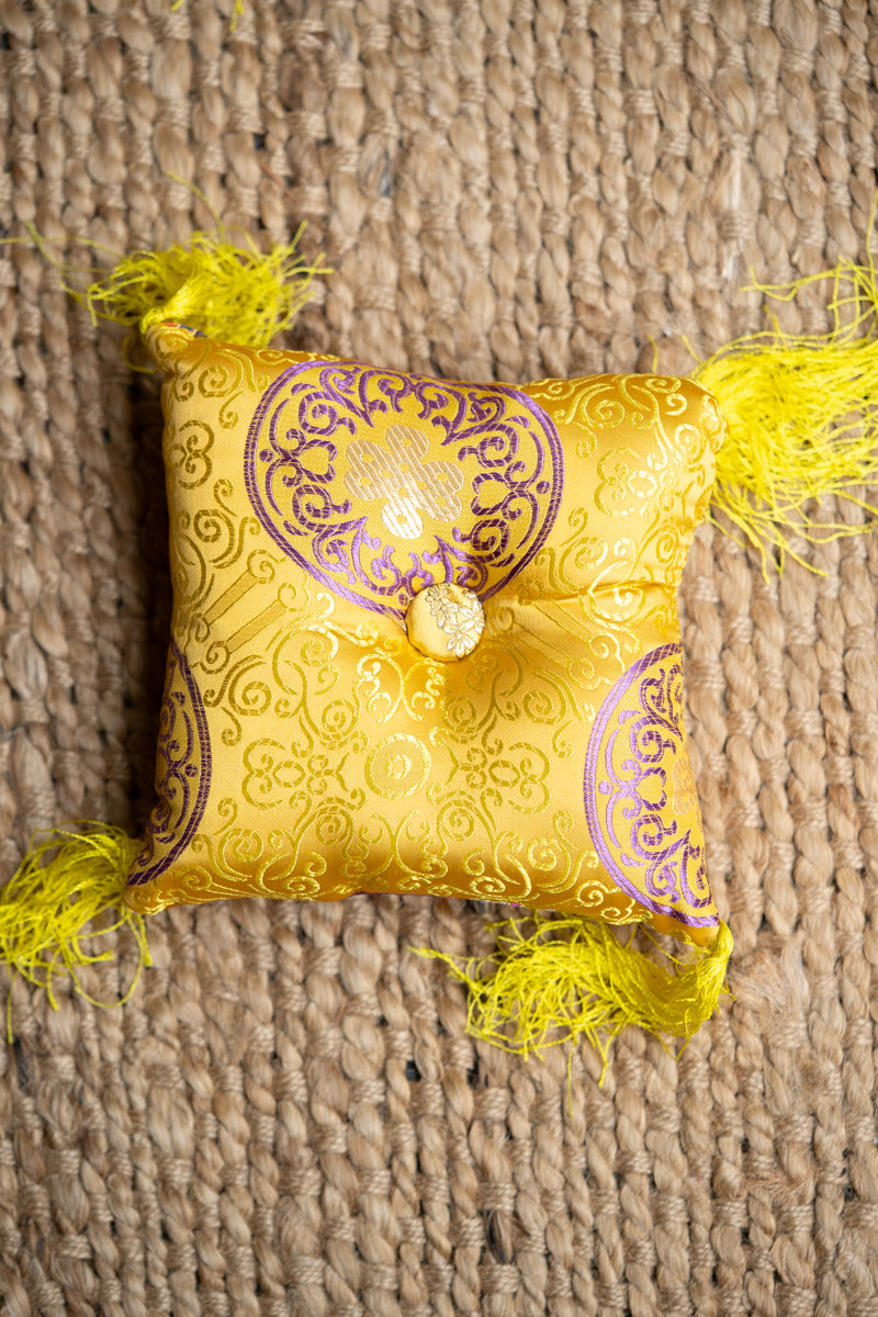 Yellow Square Cushion - Himalayas Shop