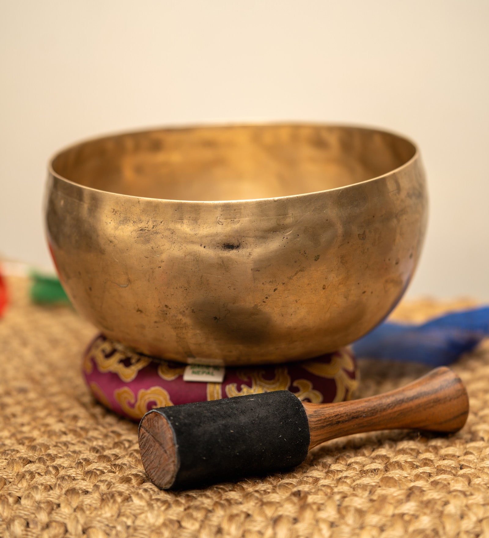 Thadobati Antique Singing Bowl for chakra balancing.