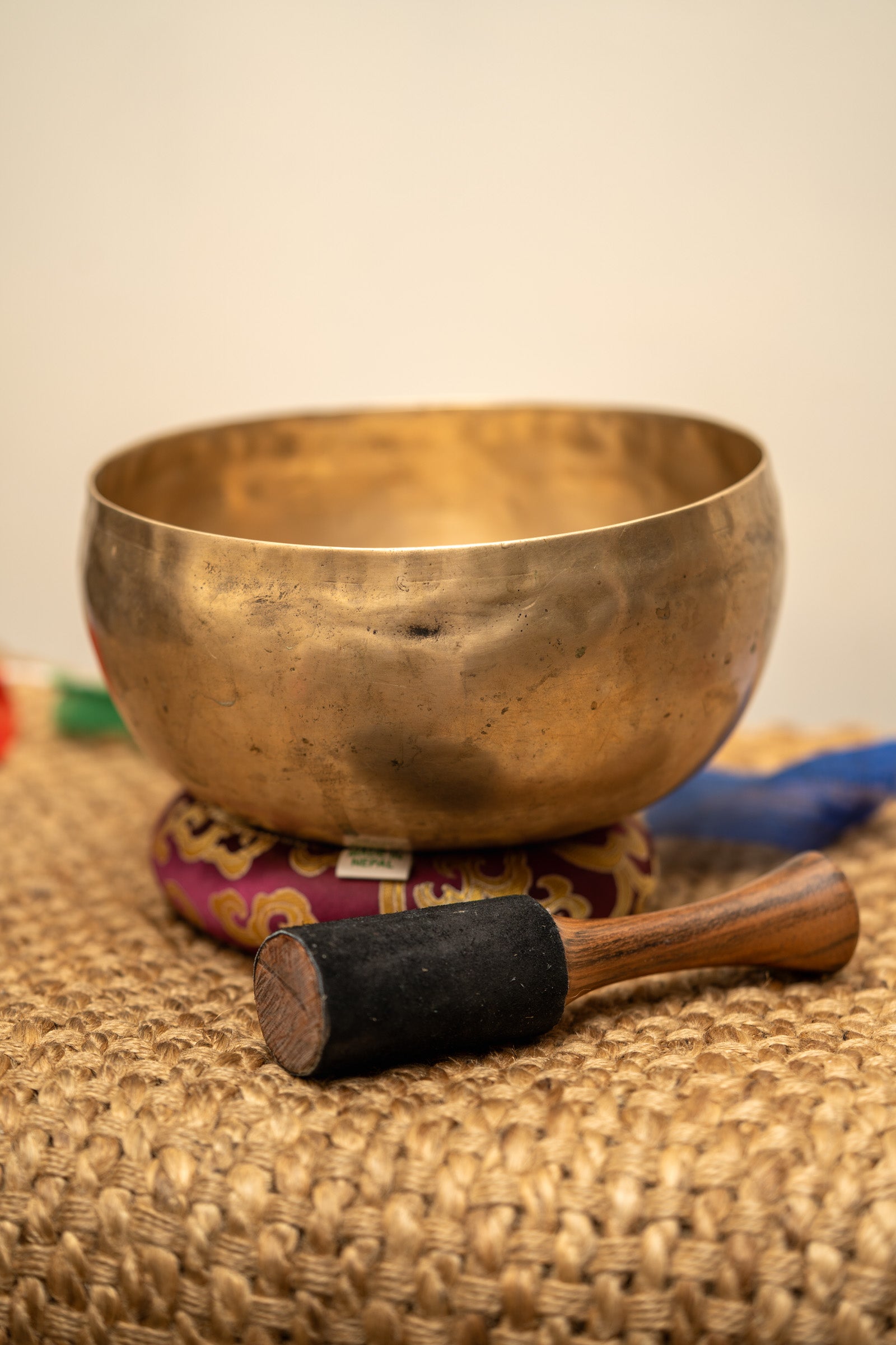 Thadobati Antique Singing Bowl for chakra balancing.