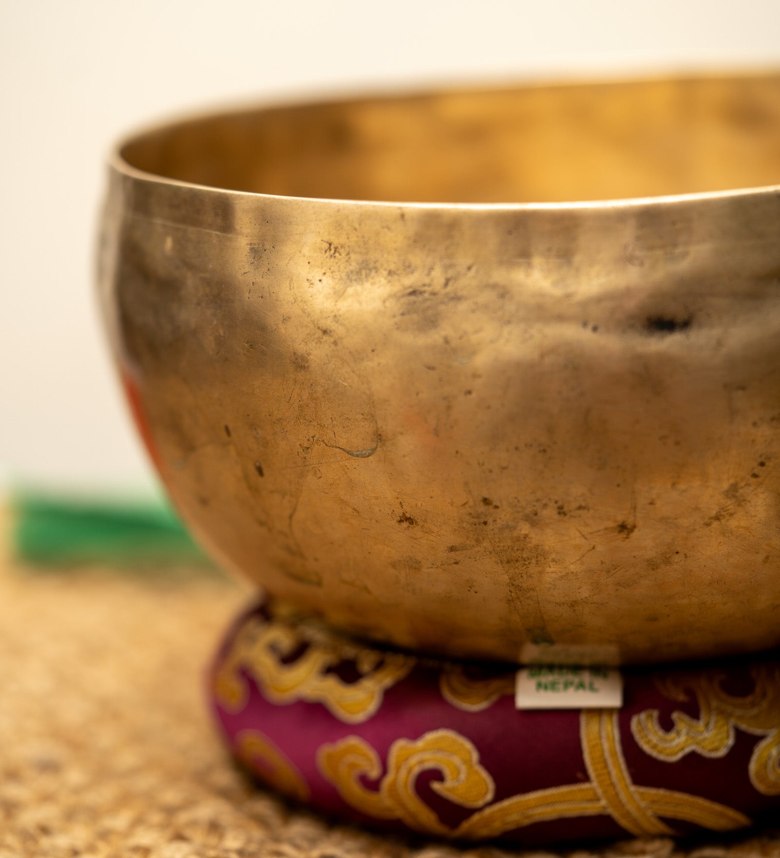 Thadobati Antique Singing Bowl for chakra balancing.