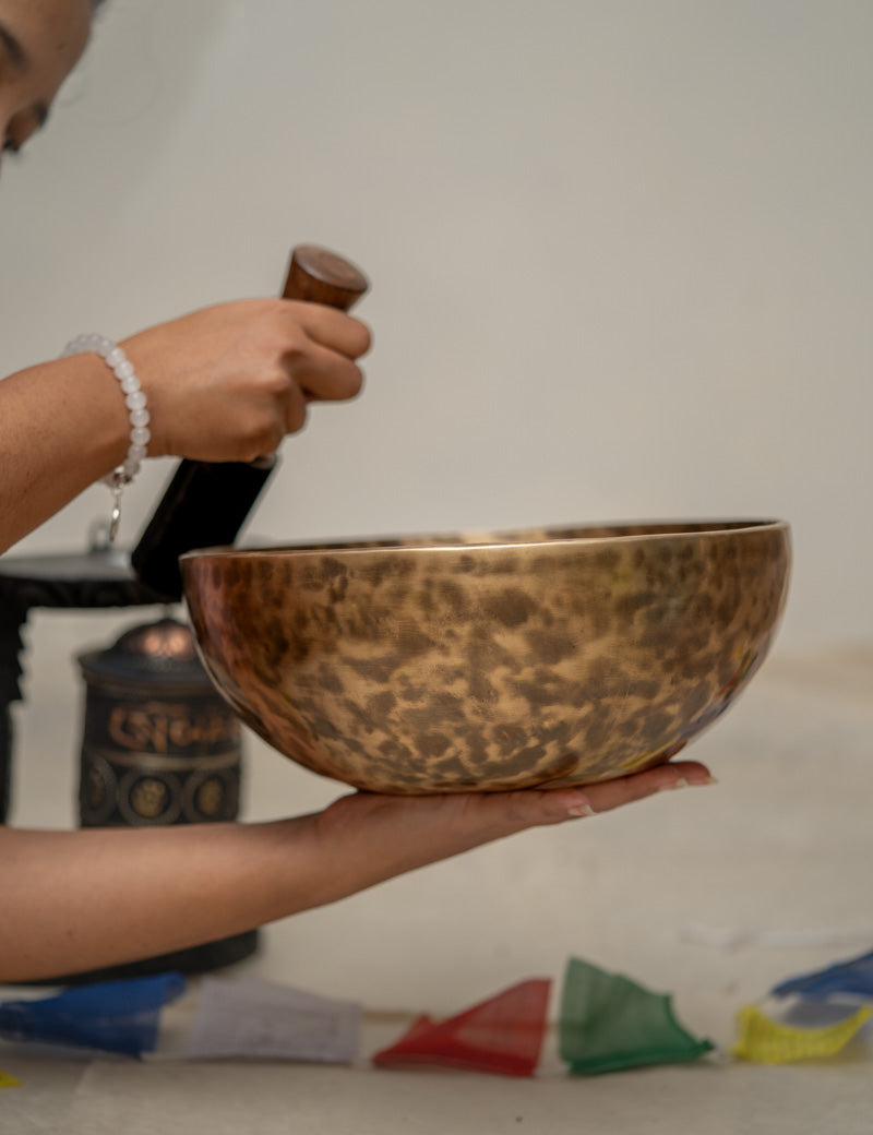 old tibetan singing bowl from himalaya