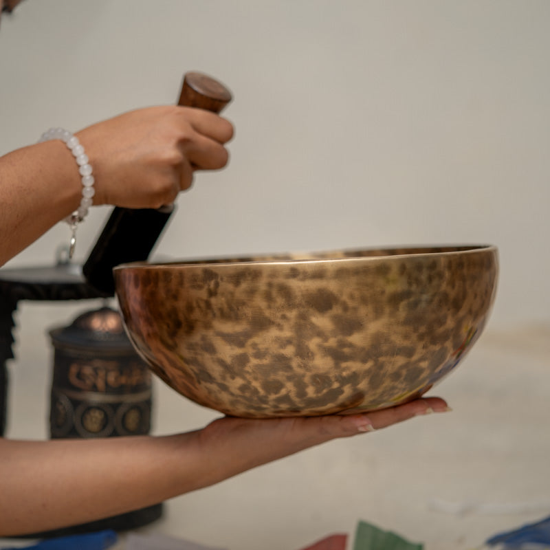 old tibetan singing bowl from himalaya