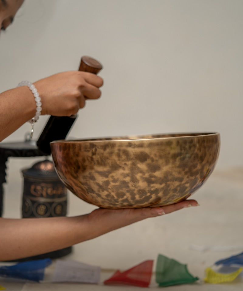 old tibetan singing bowl from himalaya