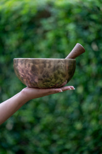 old tibetan singing bowl from himalaya