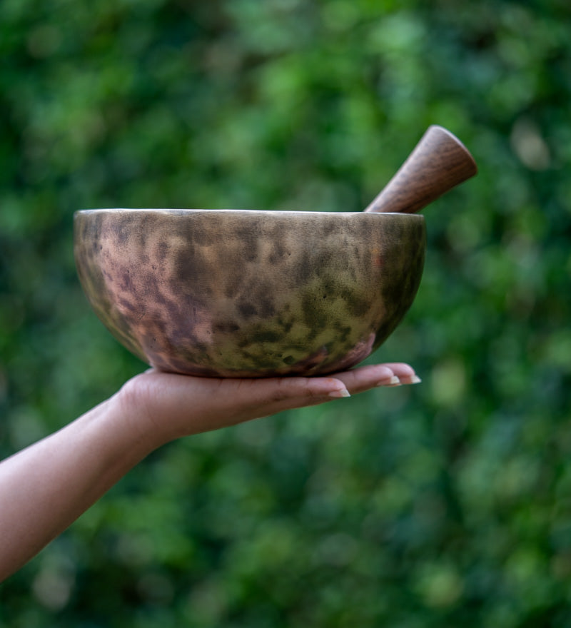 old tibetan singing bowl from himalaya