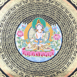 White Tara Mandala Thangka for spiritual practices and mini altar.