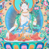 White Tara Thangka for meditation and wall decor.