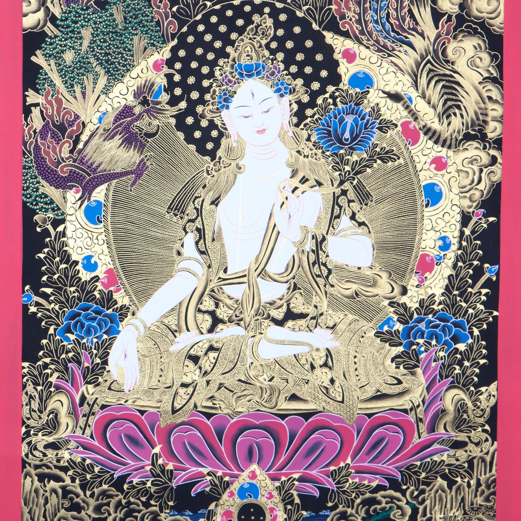 White Tara Thangka for wisdom and compassion.