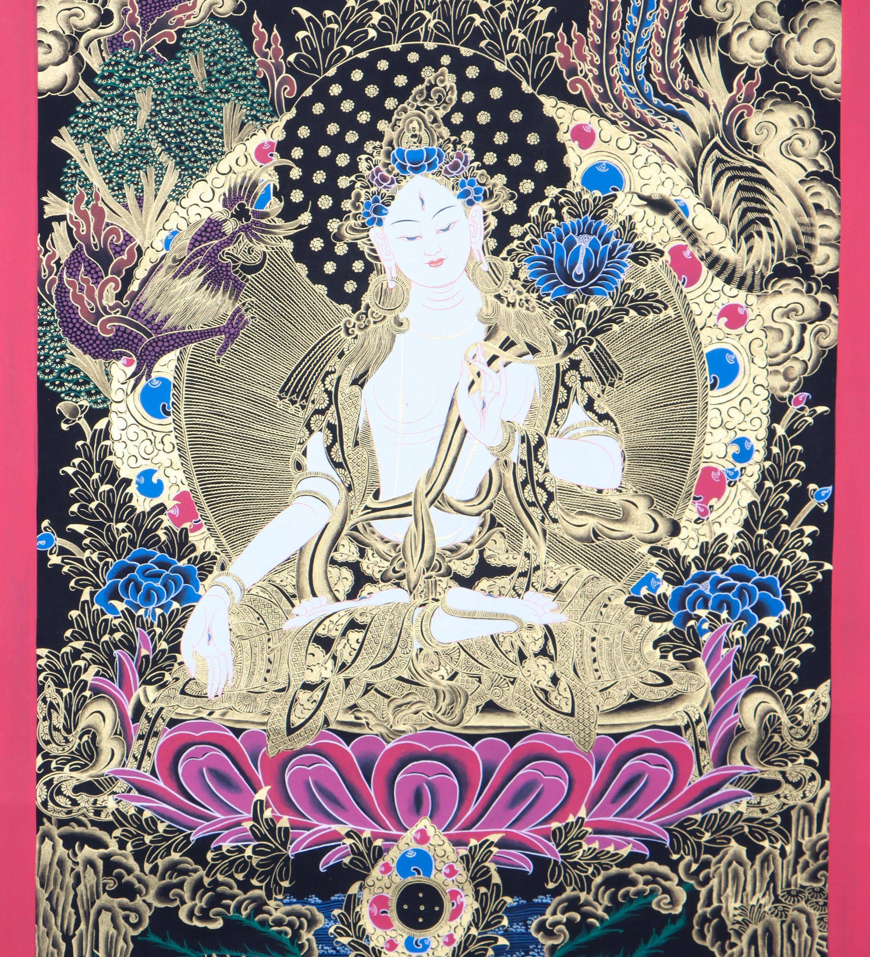 White Tara Thangka for wisdom and compassion.