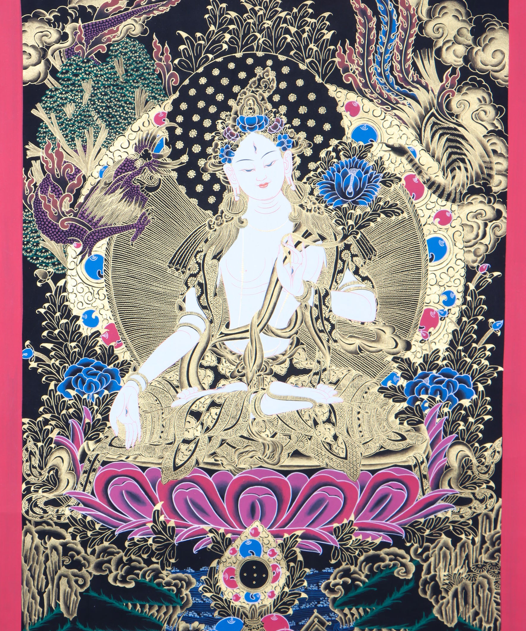 White Tara Thangka for wisdom and compassion.