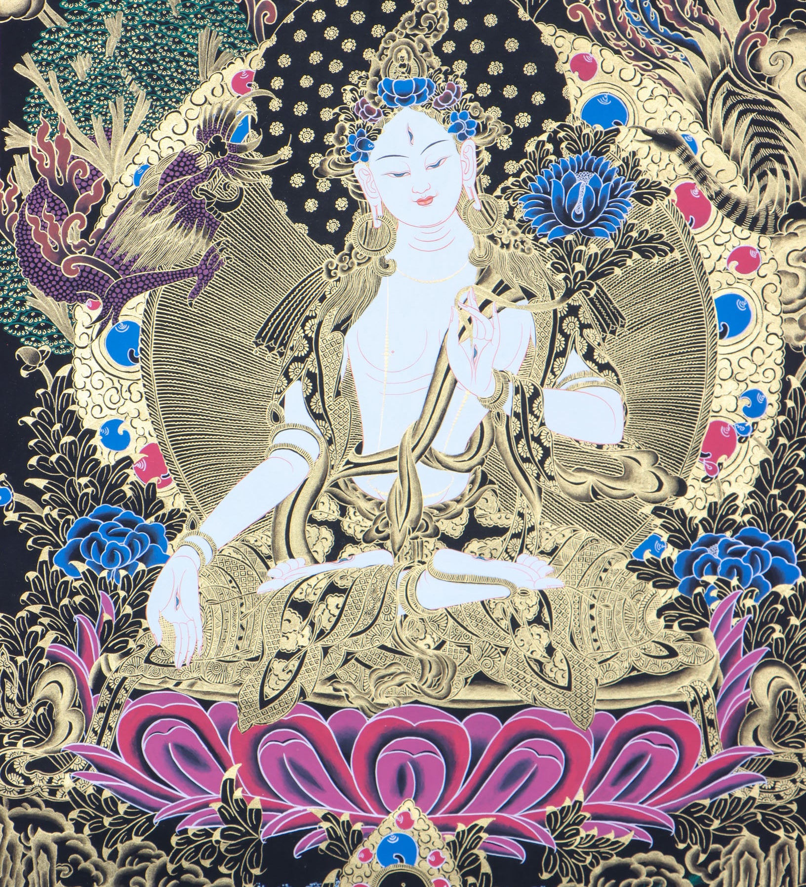 White Tara Thangka for wisdom and compassion.