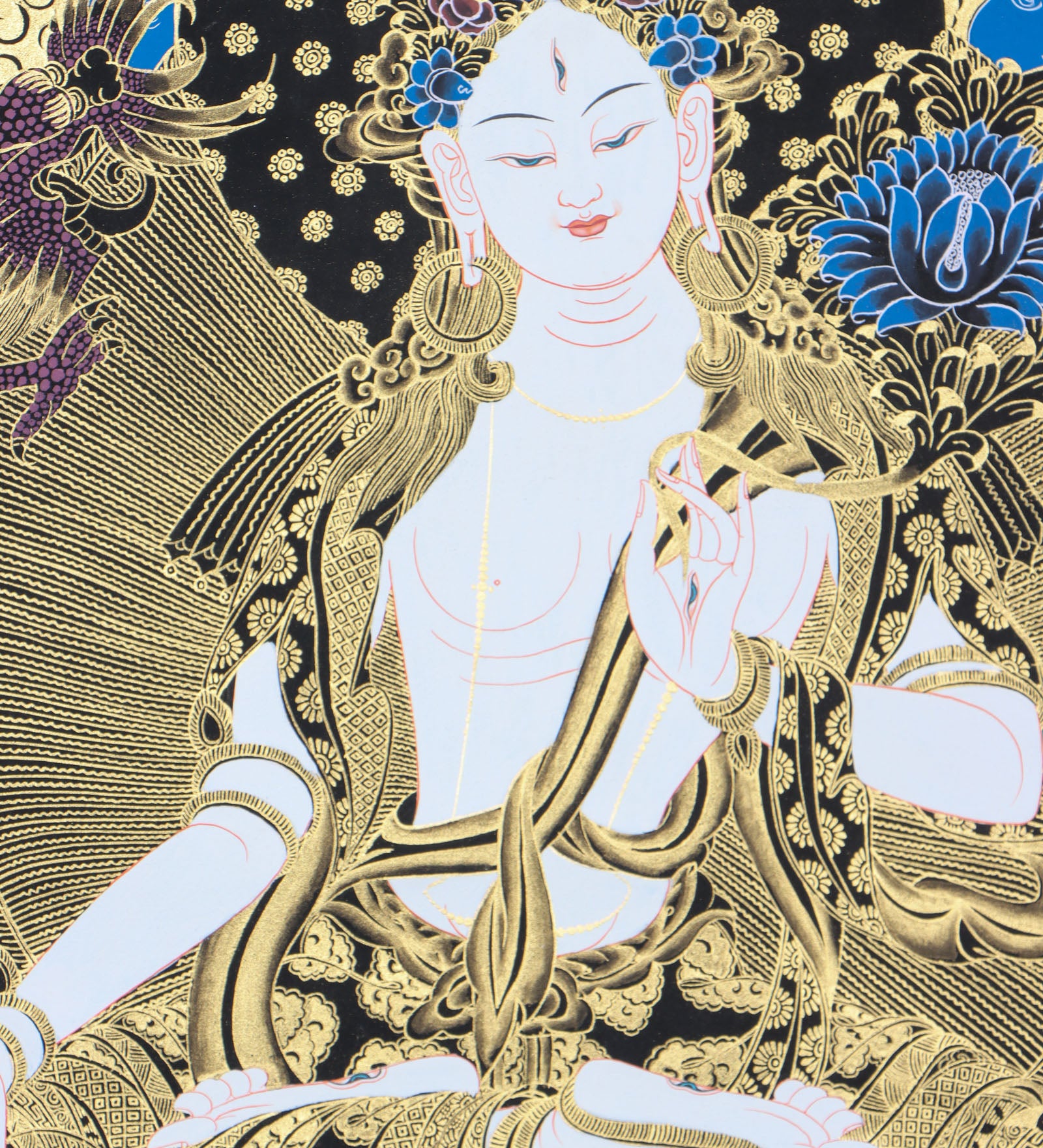 White Tara Thangka for wisdom and compassion.