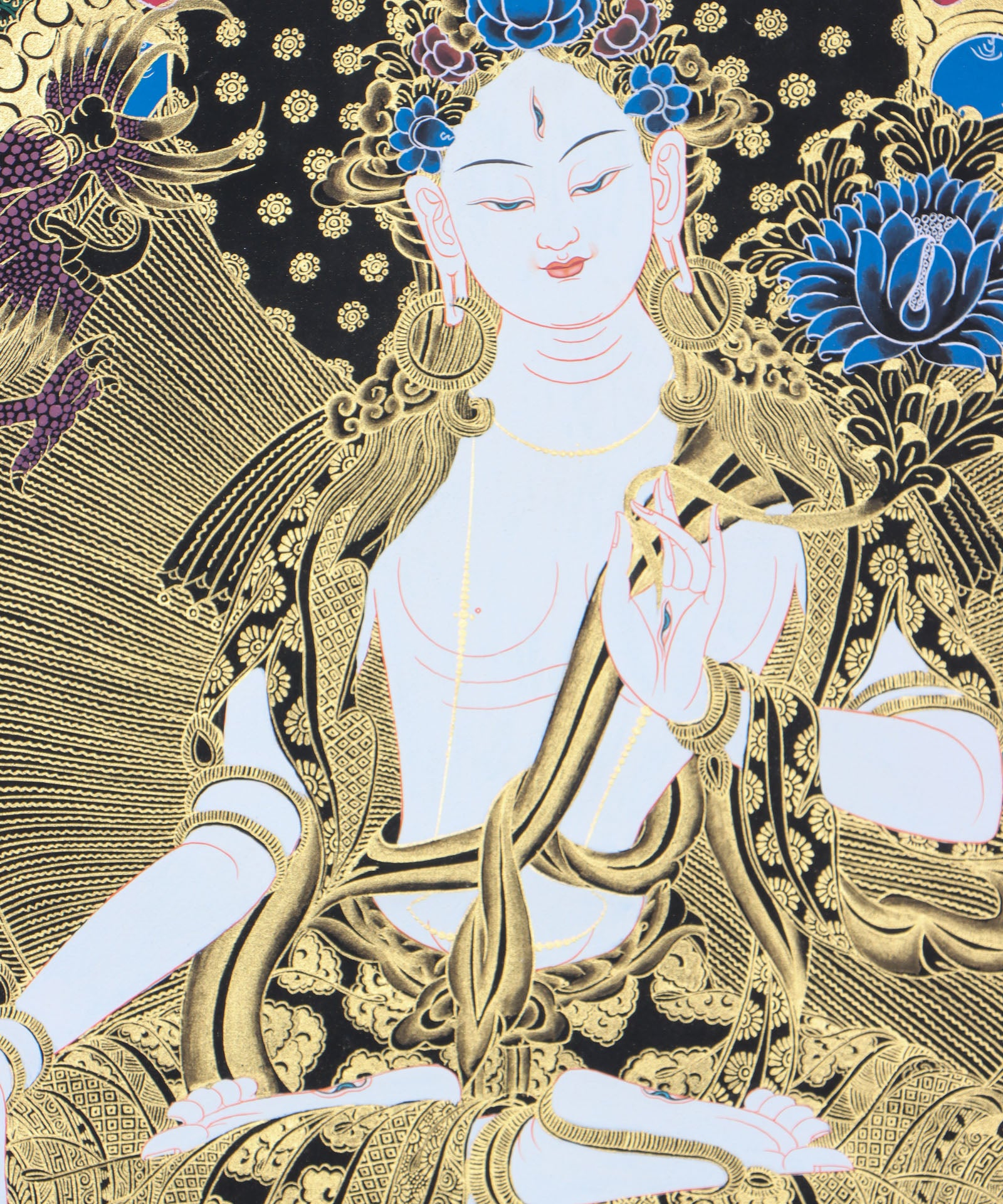 White Tara Thangka for wisdom and compassion.