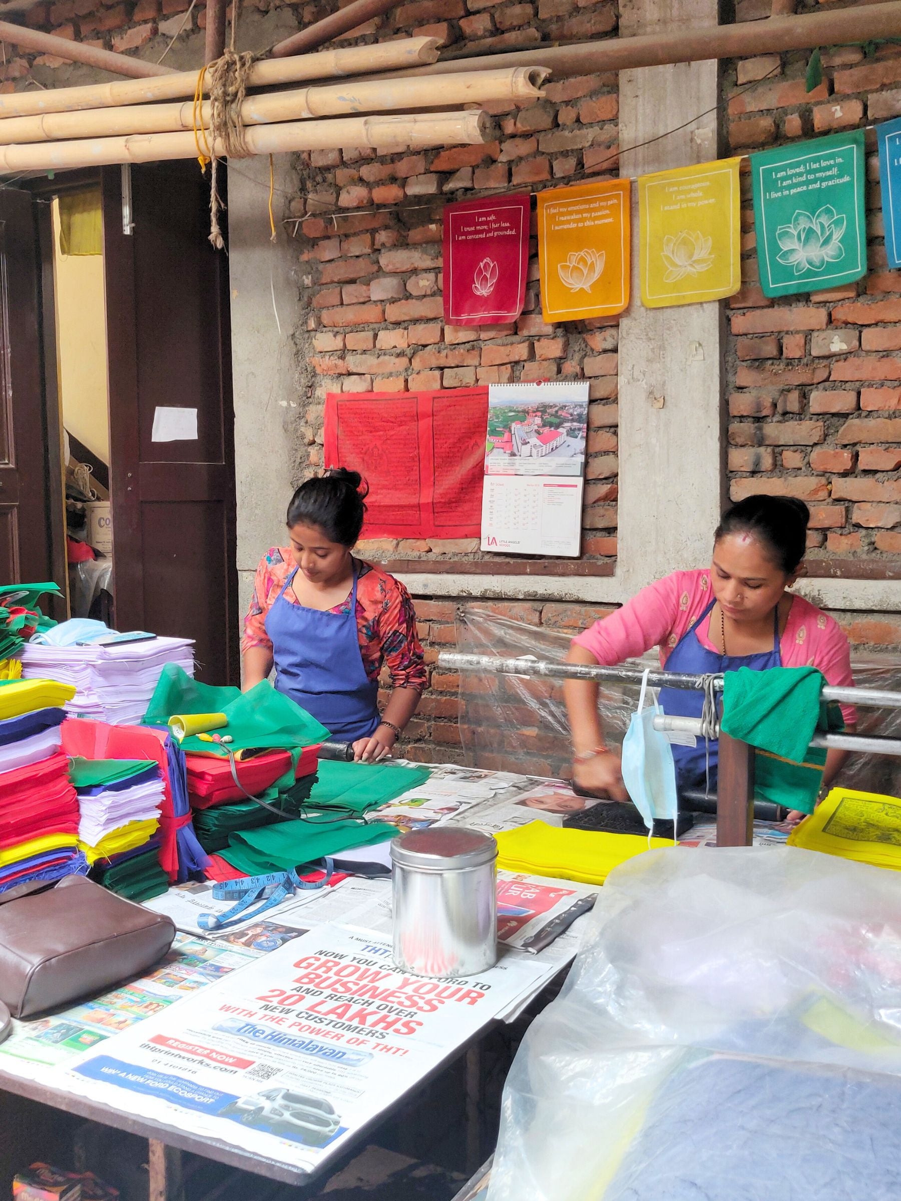 Making of Prayer Flags