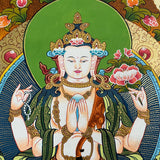 Chengrezi Thangka Painting – Authentic Tibetan Art for Compassion