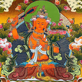 Manjushri Thangka Painting – Authentic Tibetan Art for Wisdom