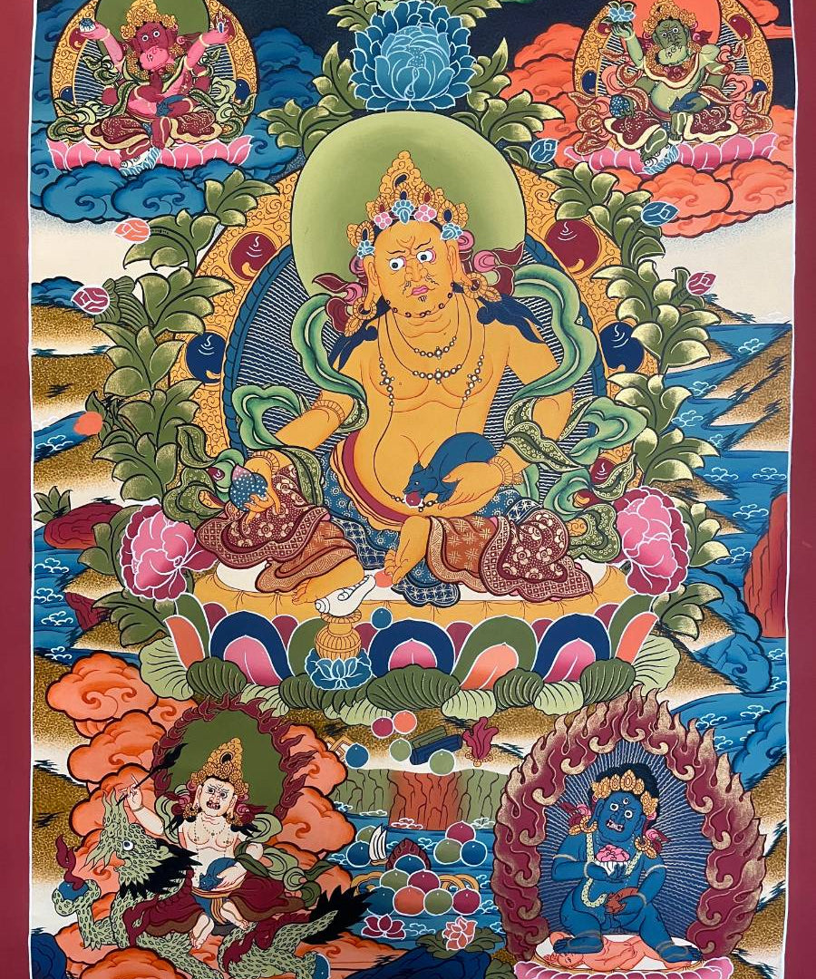 Zambala Thangka Painting - Buddhist Art