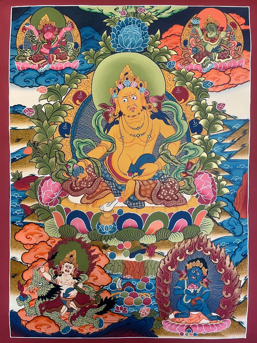 Zambala Thangka Painting - Buddhist Art