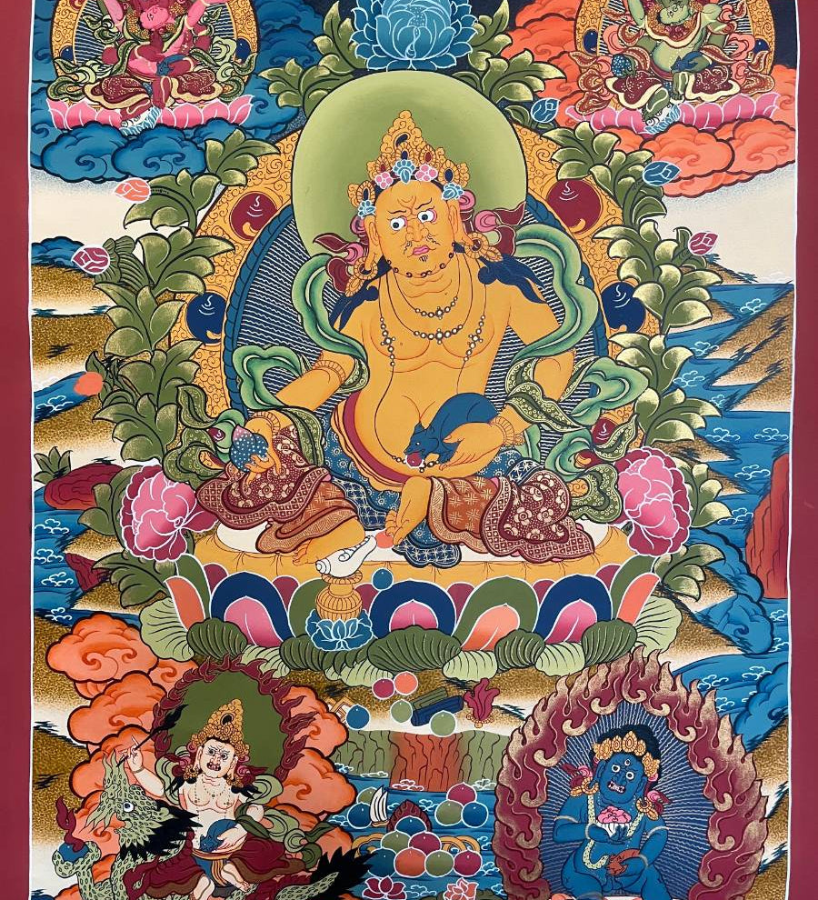 Zambala Thangka Painting - Buddhist Art