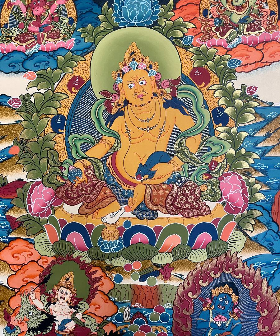 Zambala Thangka Painting - Buddhist Art