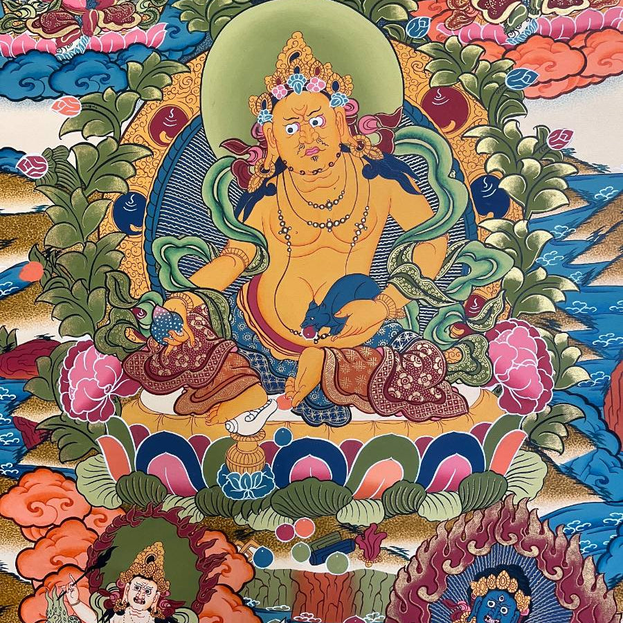 Zambala Thangka Painting - Buddhist Art