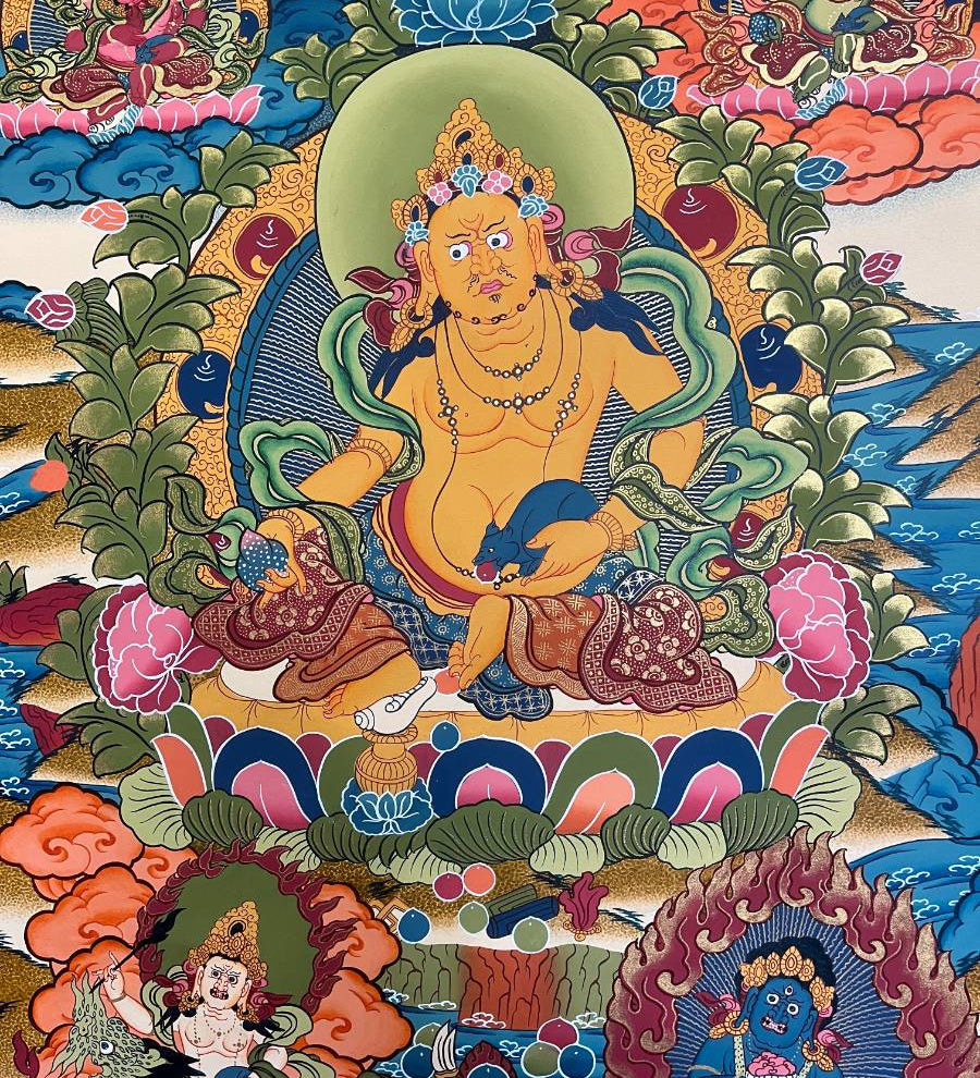 Zambala Thangka Painting - Buddhist Art