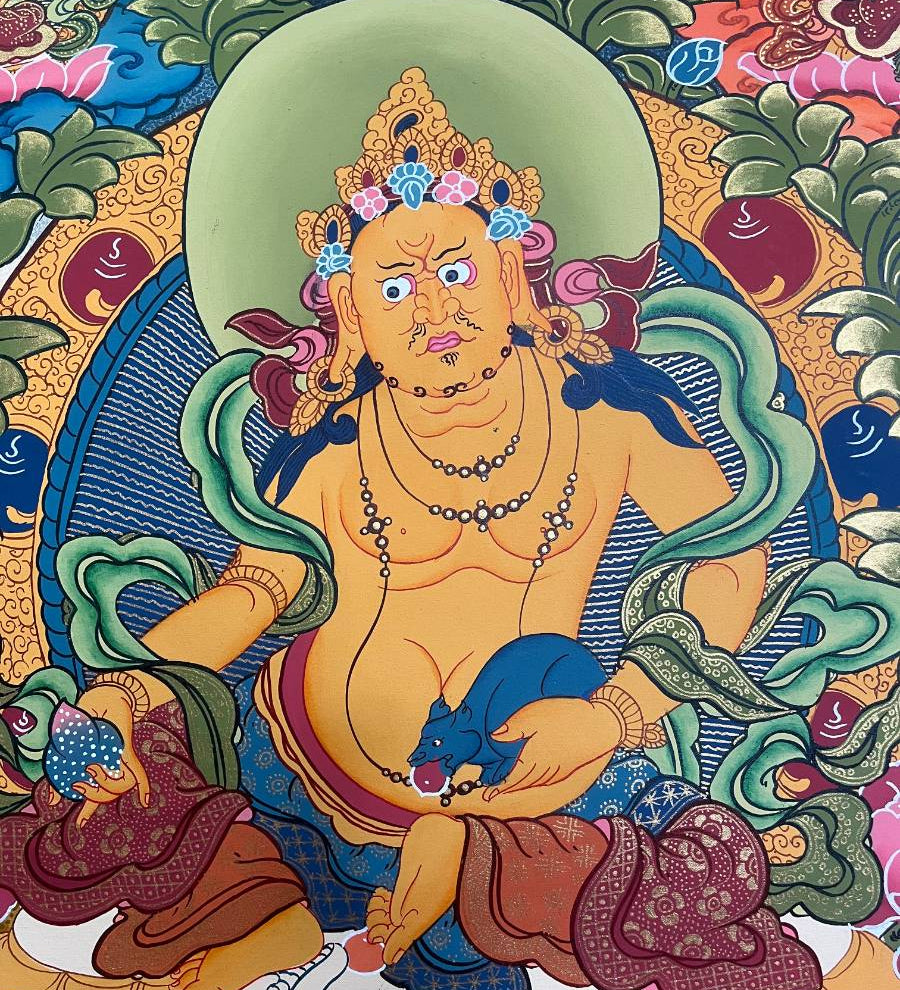 Zambala Thangka Painting - Buddhist Art