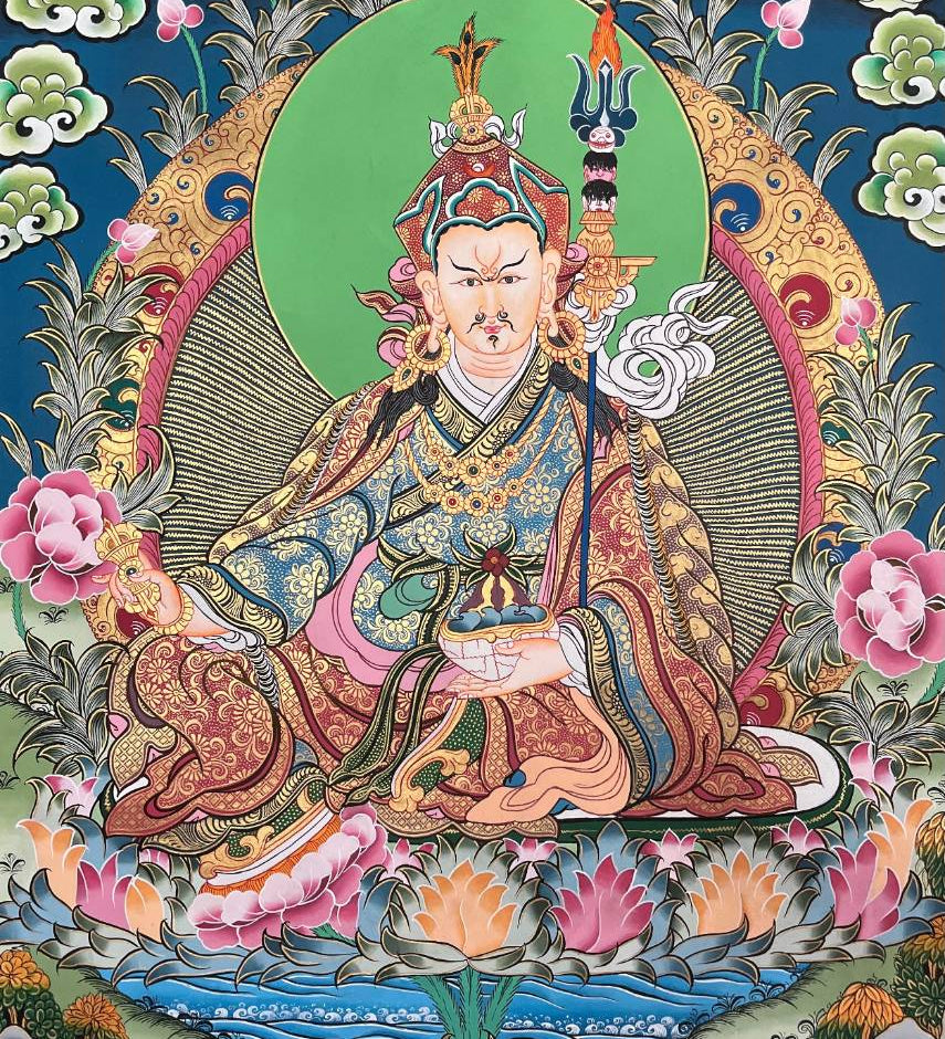 Guru Thanka Painting – Handcrafted Tibetan Buddhist Art