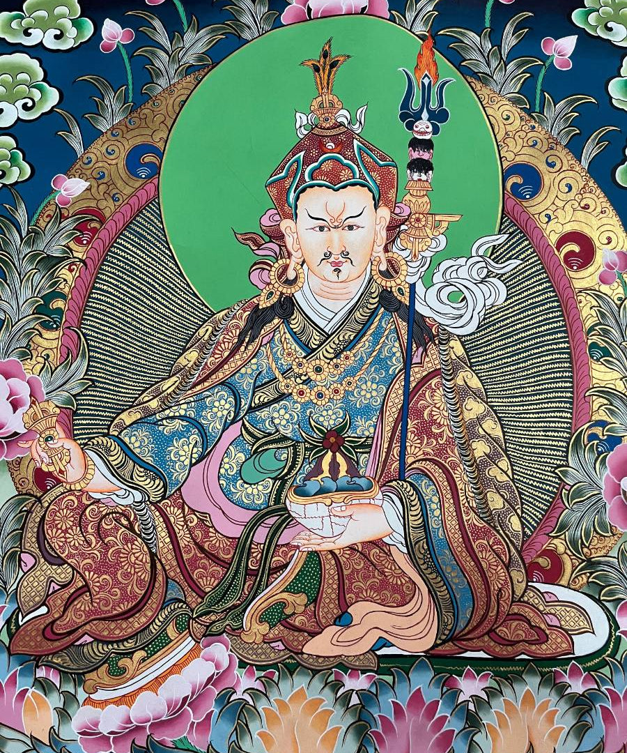 Guru Thanka Painting – Handcrafted Tibetan Buddhist Art