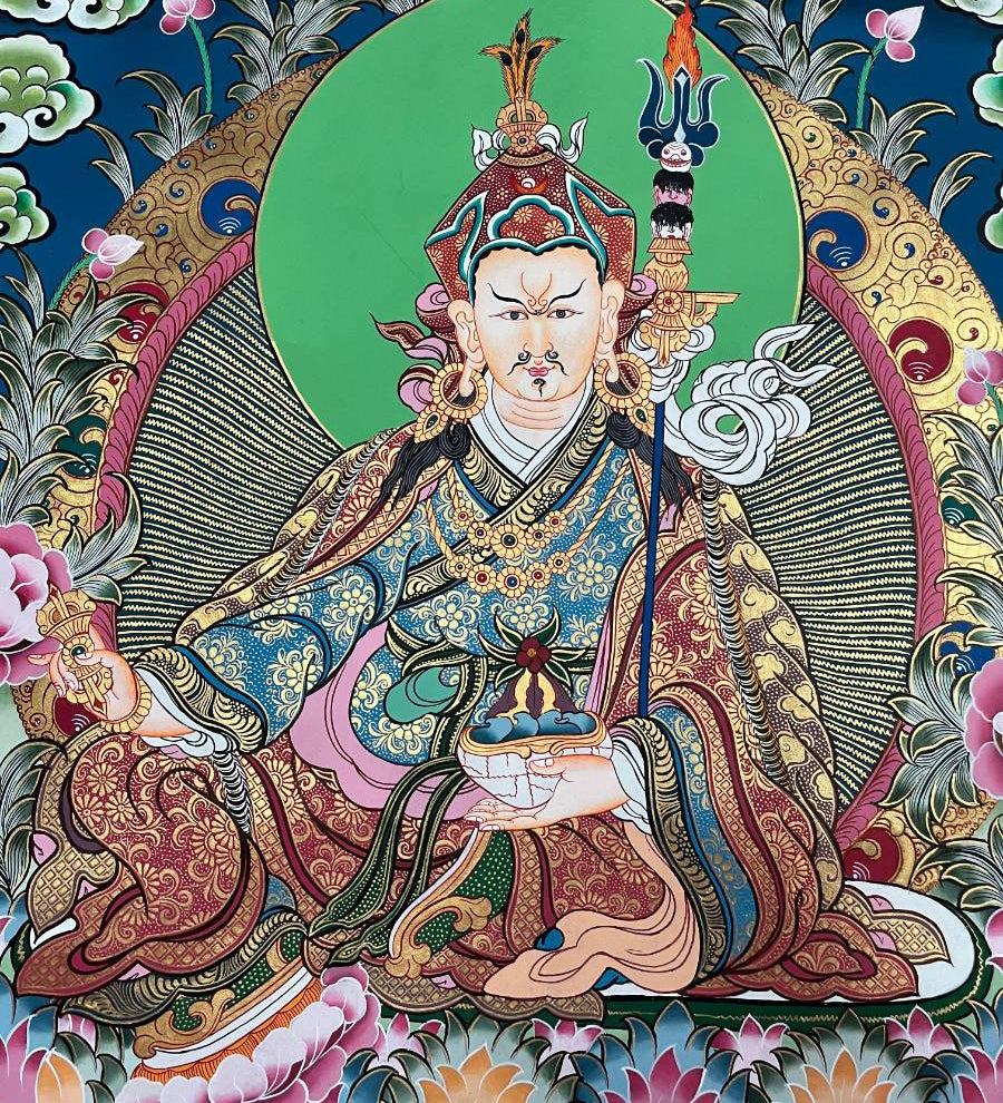 Guru Thanka Painting – Handcrafted Tibetan Buddhist Art