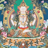 Chengrezi Thangka Painting – Kannon Authentic Tibetan Art 