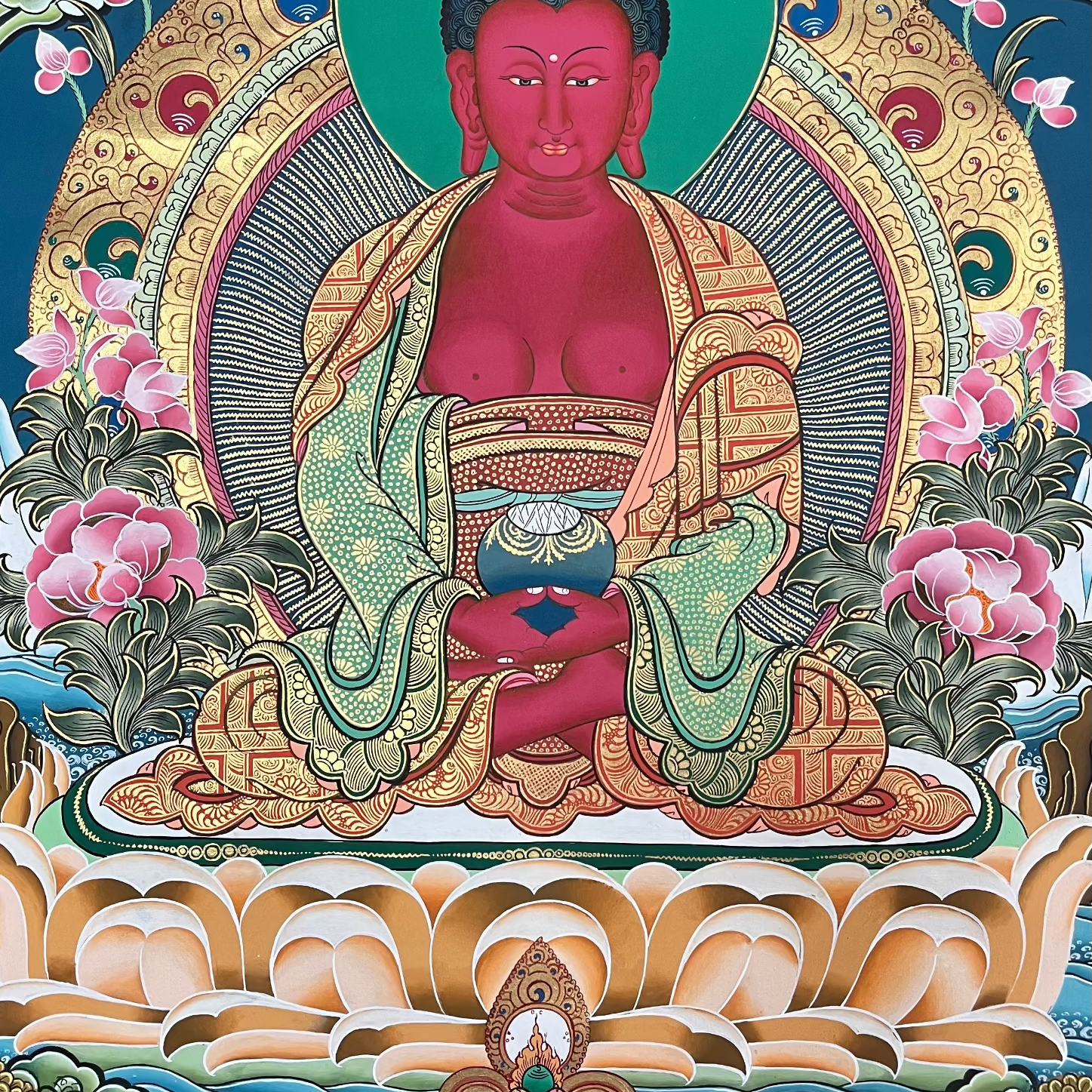 Amitabha Buddha Thangka  - Buddhist Painting